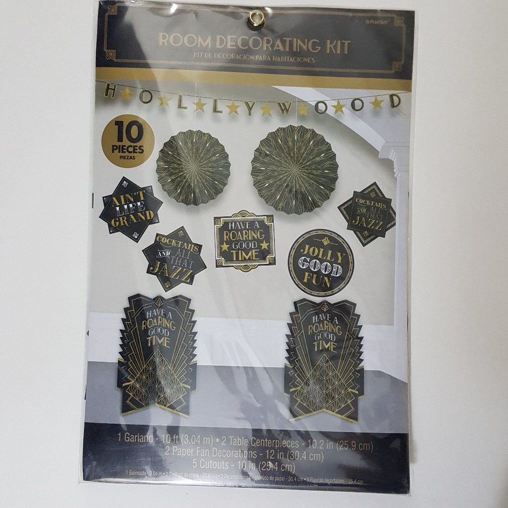 Party Supplies Hollywood Room Decorating Kit 10pc